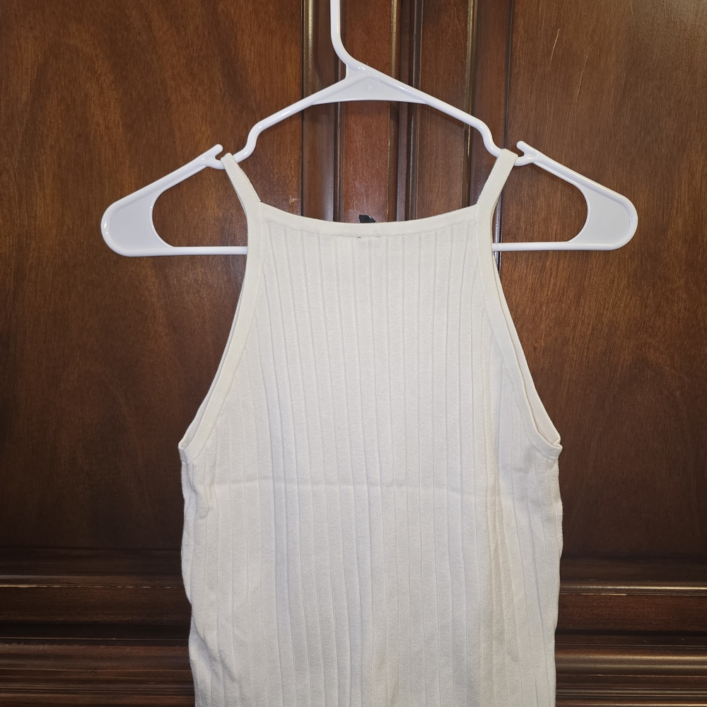 H&M Cream Ribbed Tank Top - Picture 3 of 3